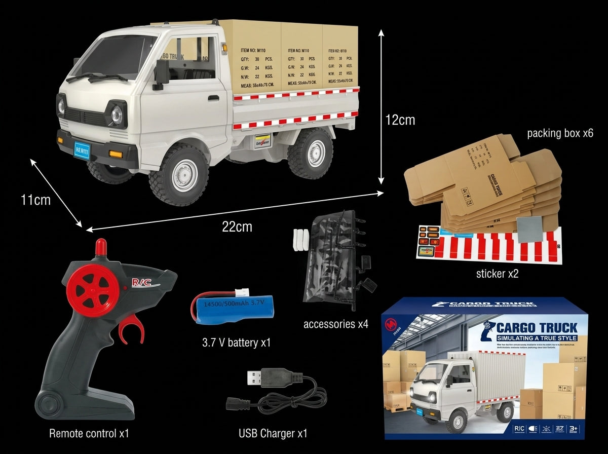 Cargo Truck PickUp RC escala 1/16