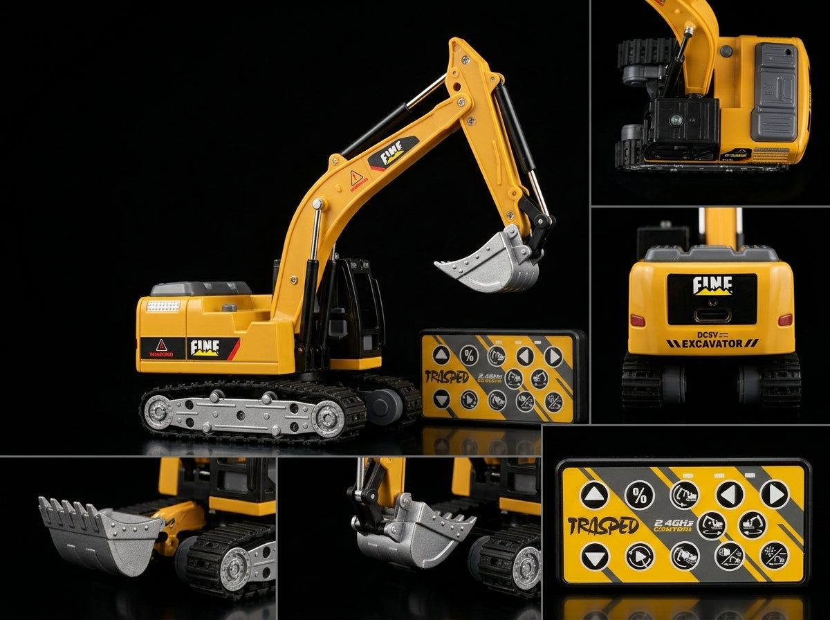Mini Excavadora RC escala 1/64